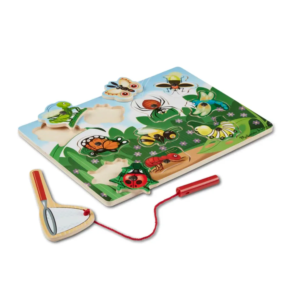 Melissa & Doug Bug-Catching magnetisch puzzelspel hout 10 insecten