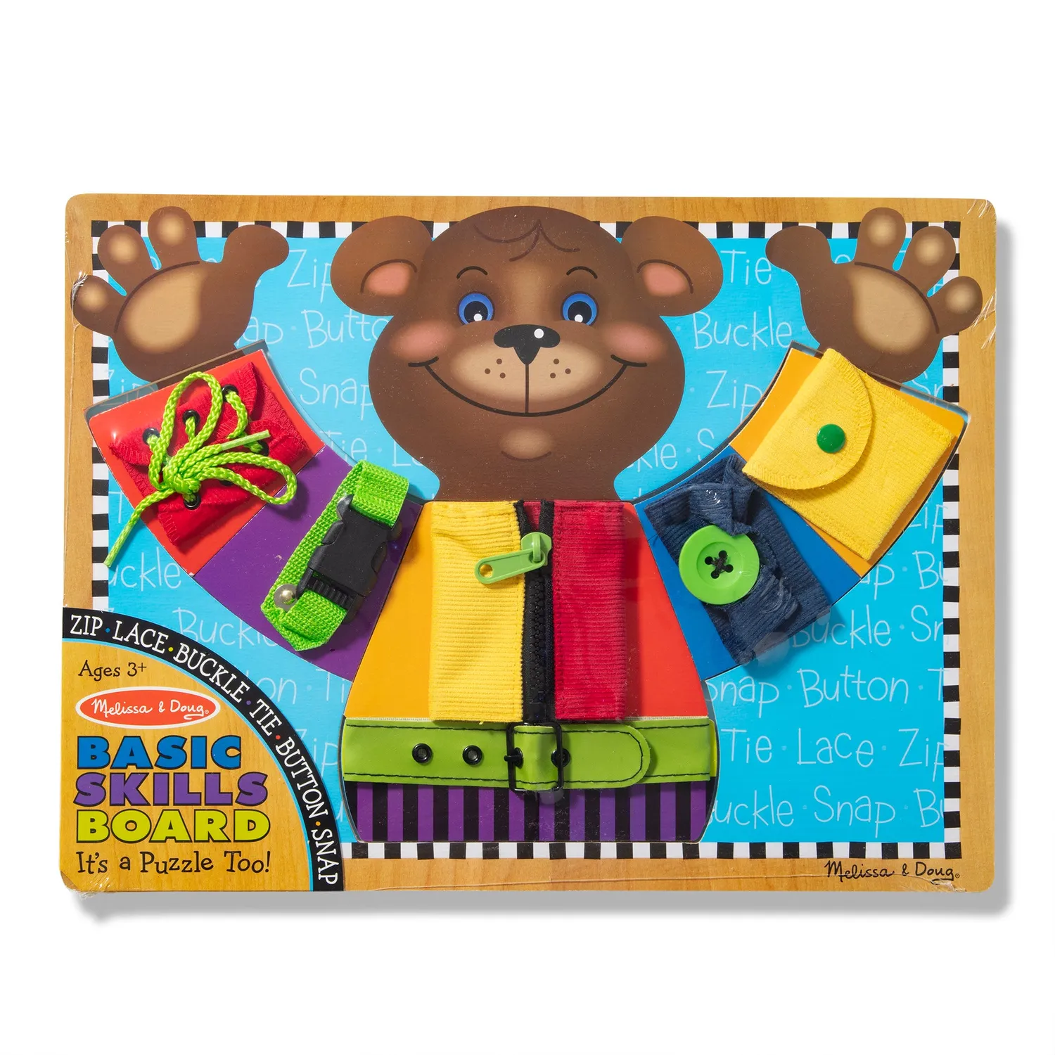 Melissa & Doug Basic Skills puzzelbord hout beer