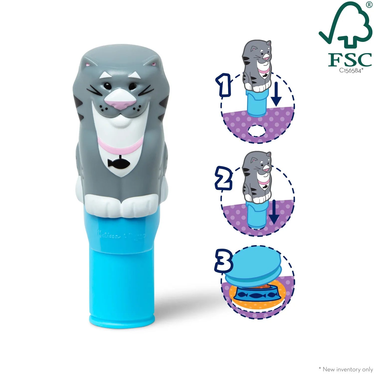Melissa & Doug Sticker WOW! Cat stickerboek met stamper