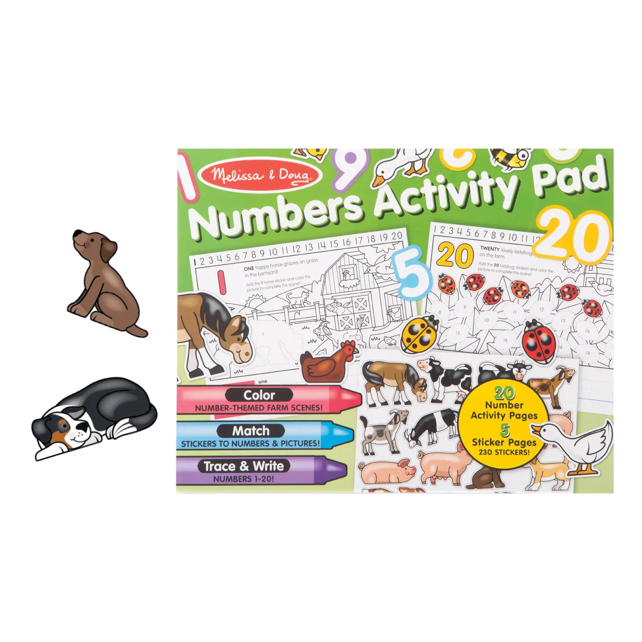 Melissa & Doug Numbers activiteitenblok cijfers stickers