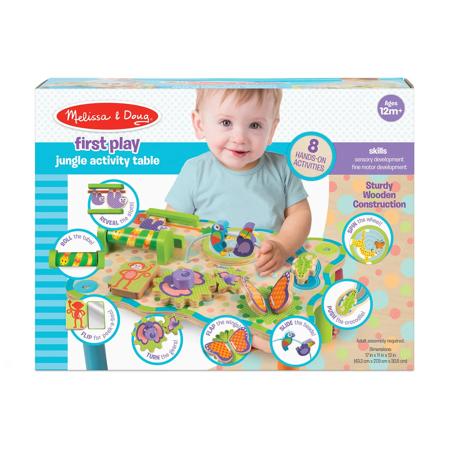 Melissa & Doug First Play Jungle houten activiteitentafel