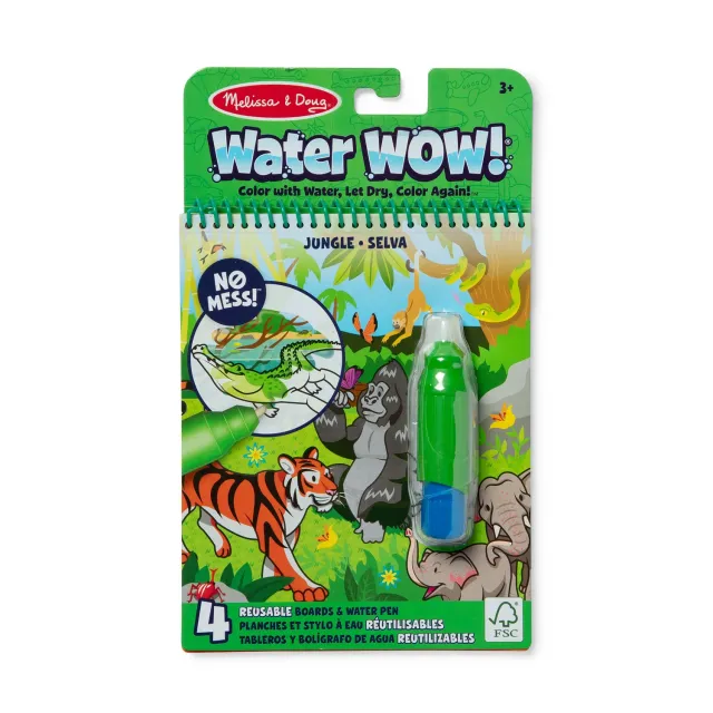Melissa & Doug Water Wow Kleurboek jungle 4 pagina's