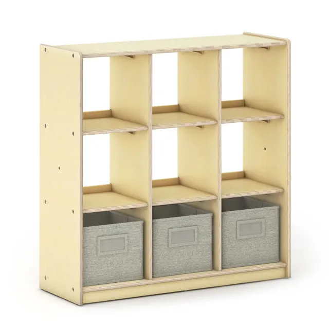 Guidecraft EdQ Curated Storage 3x3 kinderkast natural 9-vaks