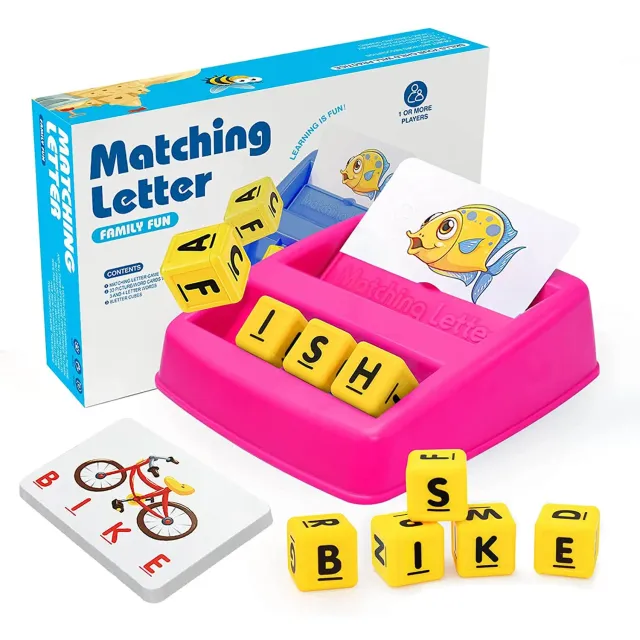KOKODI Matching Letter letterspel spelling roserood