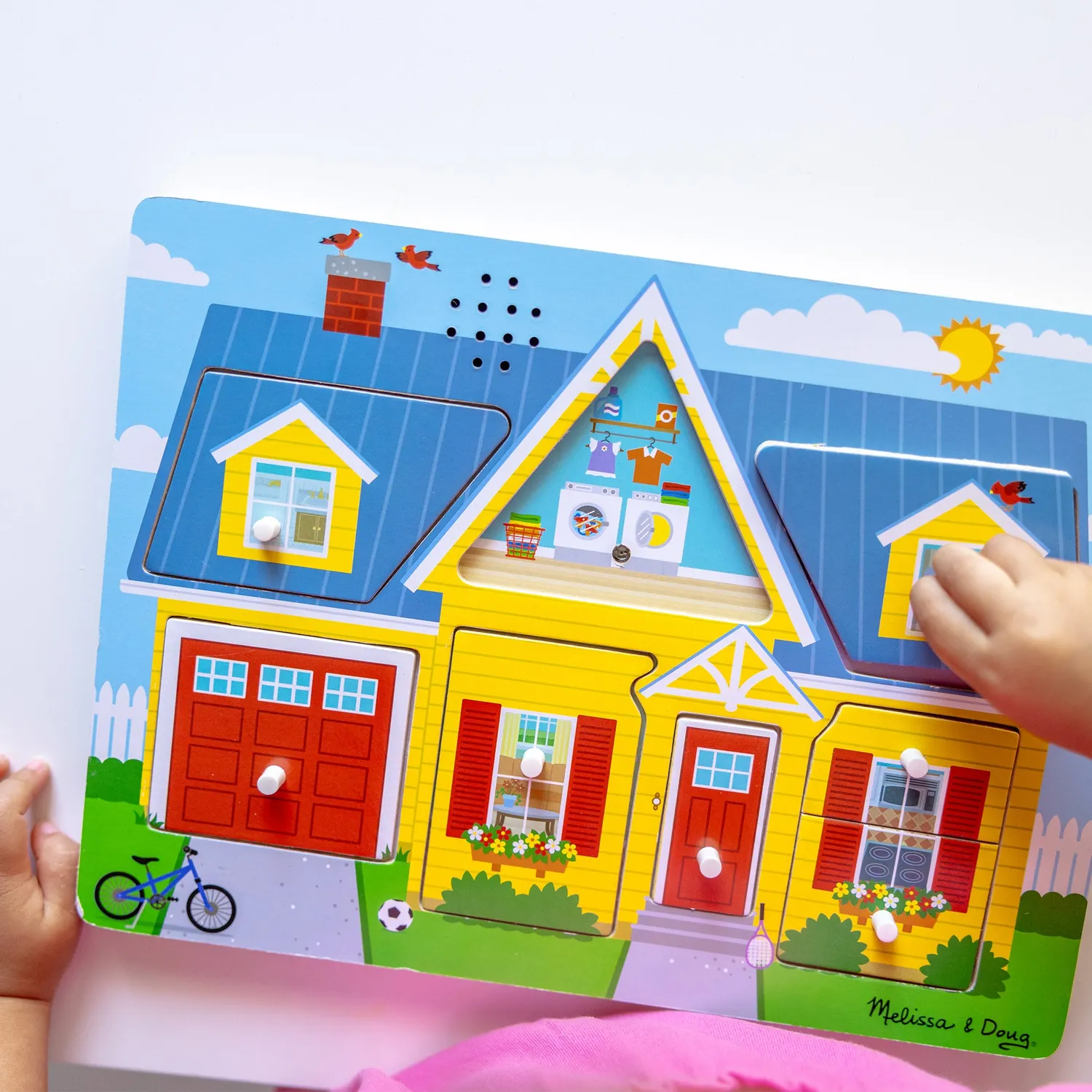 Melissa & Doug Around the House geluidspuzzel 8 stukjes