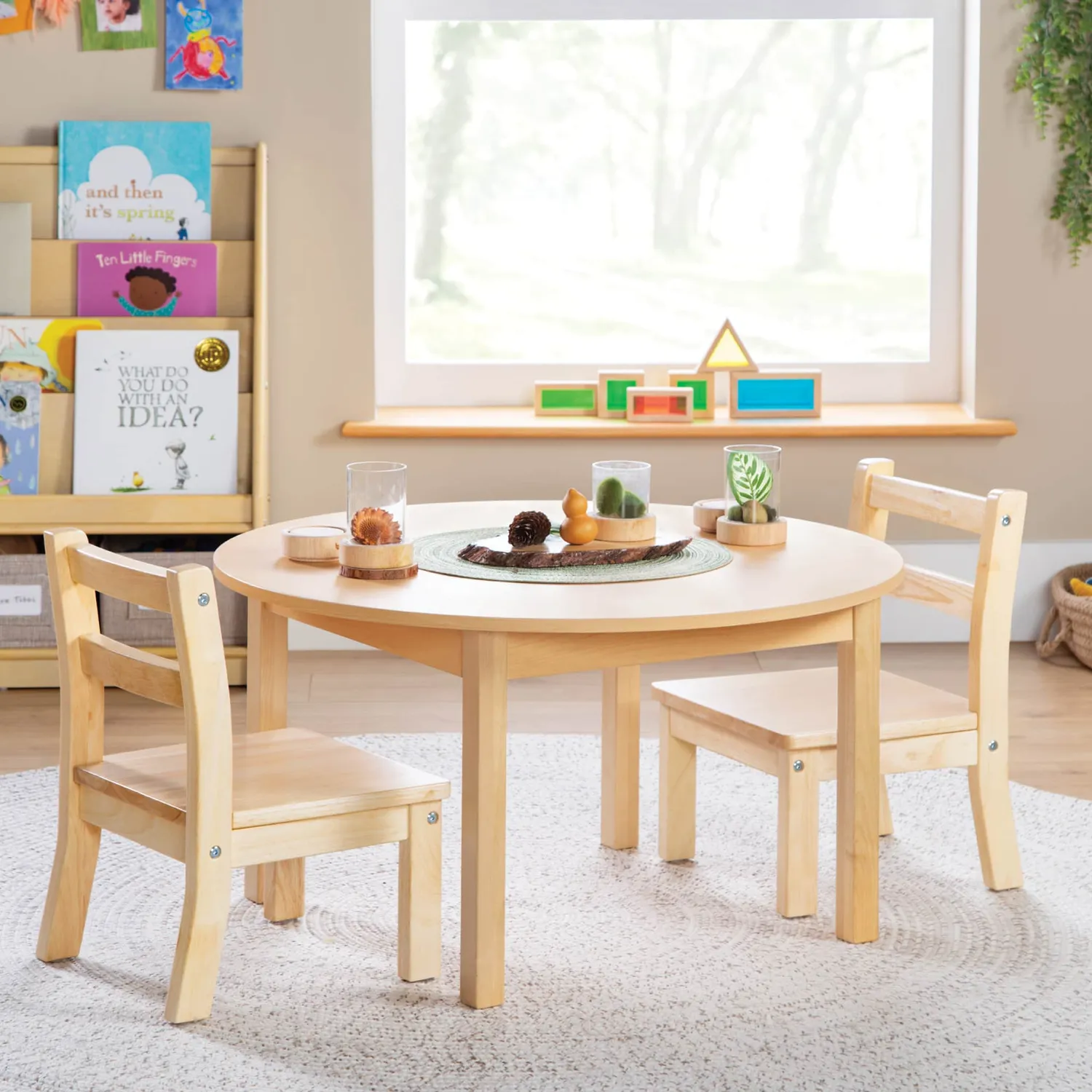 Guidecraft EdQ Classroom 30 kindertafel rond hout