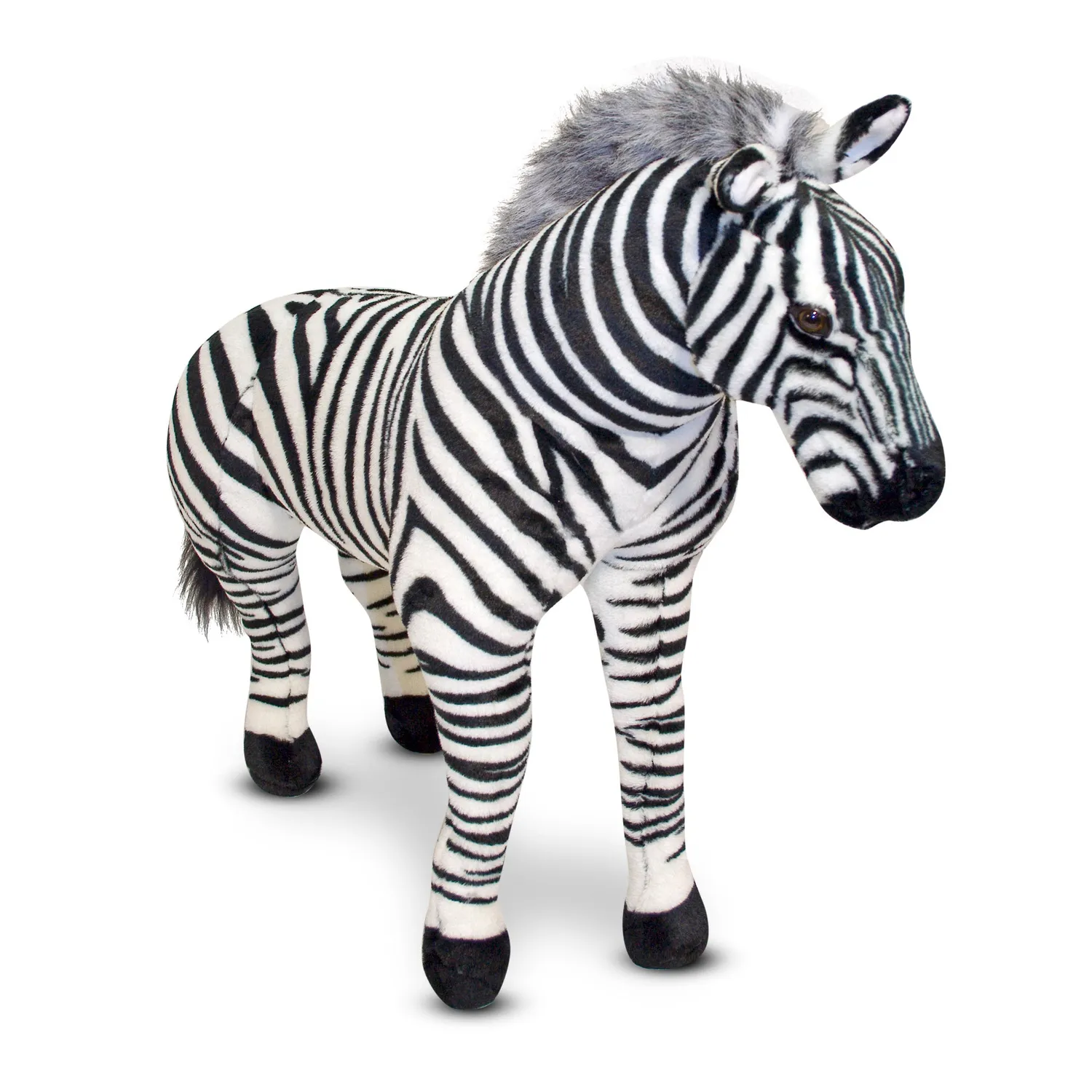 Melissa & Doug Zebra knuffel groot staand 76 cm
