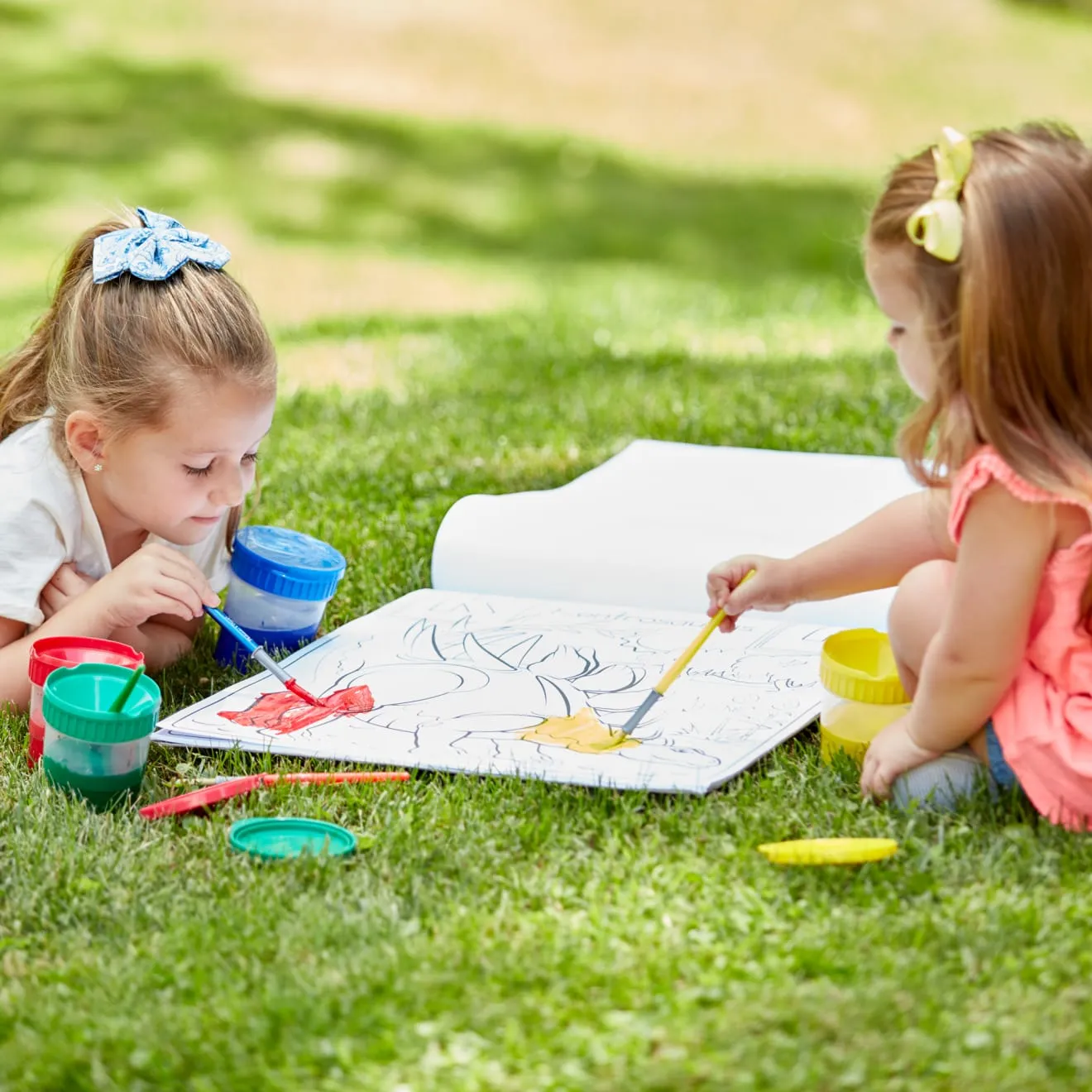 Melissa & Doug morsvrije verfpotjes 4 stuks met deksels