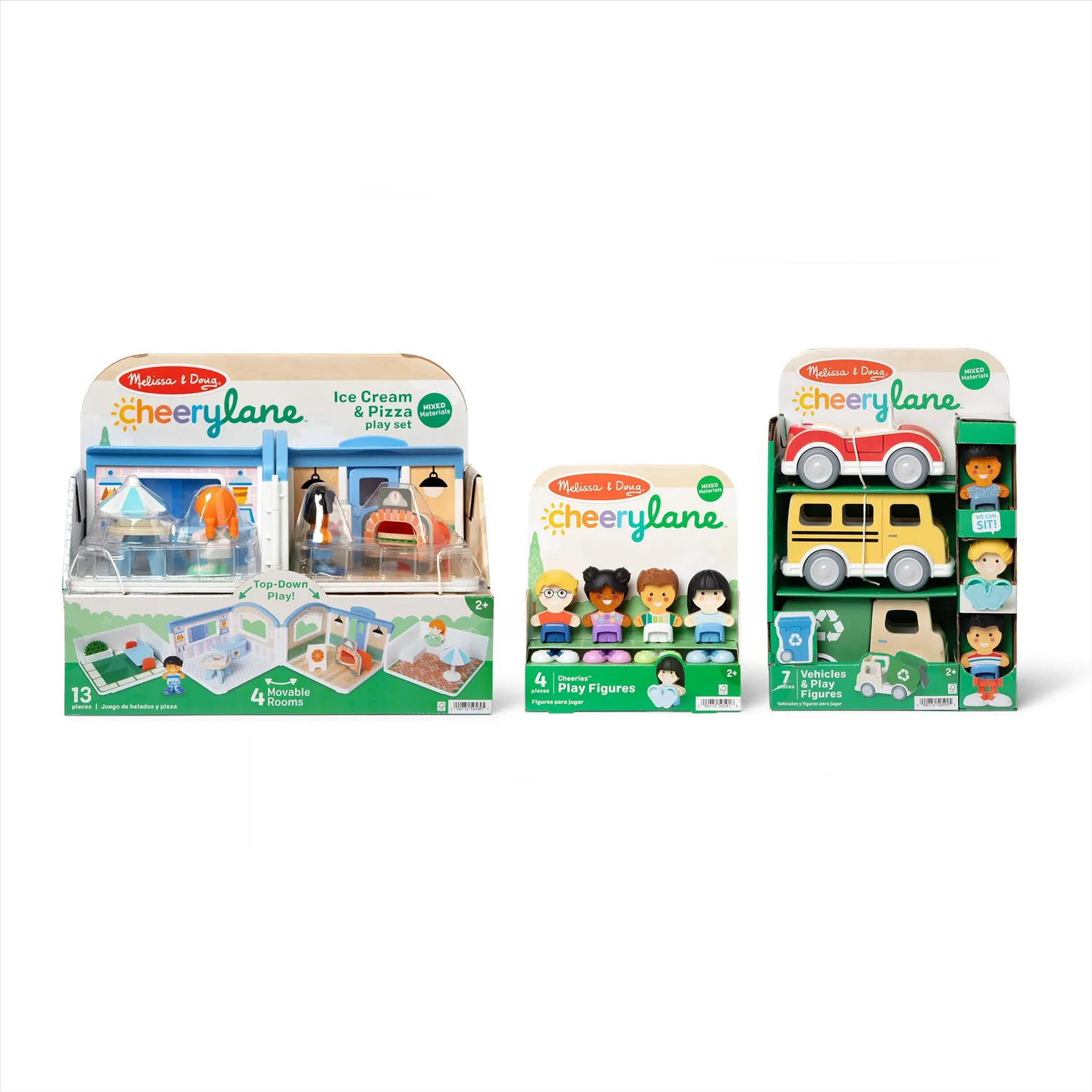 Melissa & Doug Cheery Lane Bustling Town speelset 9 figuren
