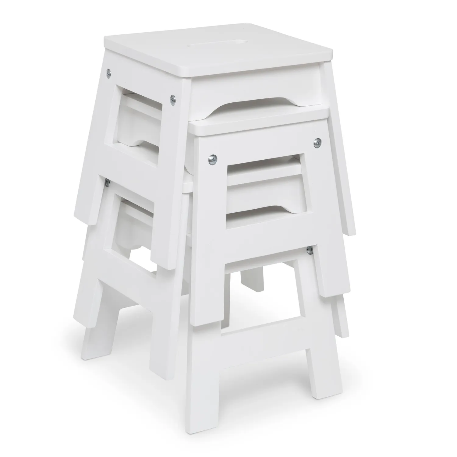Melissa & Doug Wooden Stools – Set of 4 kinderkrukjes