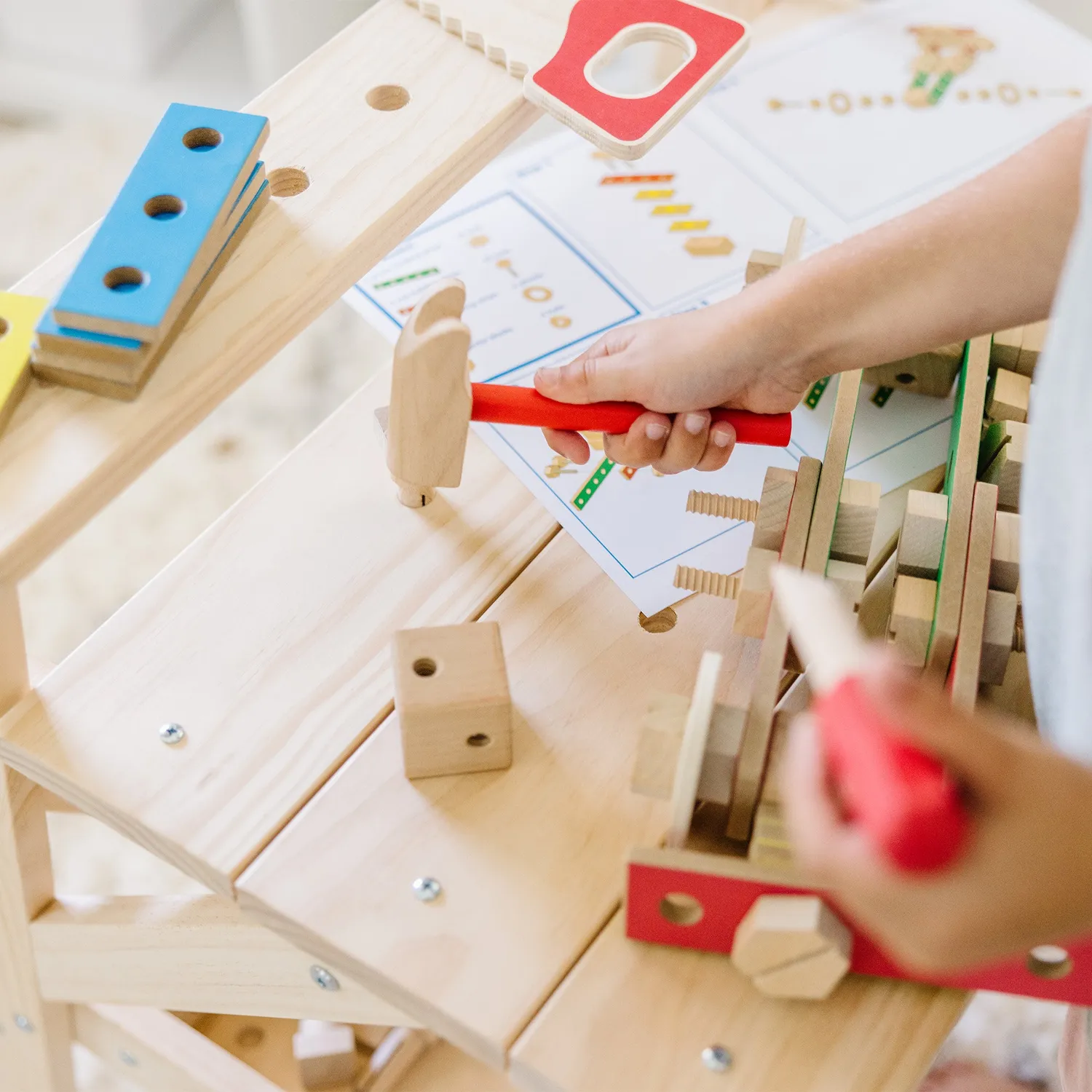 Melissa & Doug Wooden Project werkbank hout 55-delig