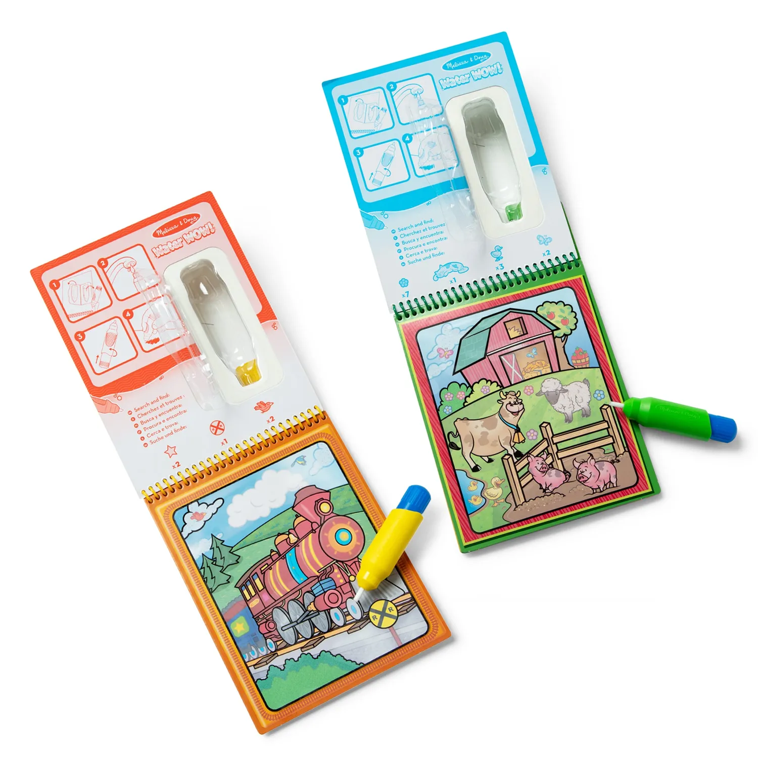 Melissa & Doug Water WOW Animals Vehicles waterschilderboek 2-pack