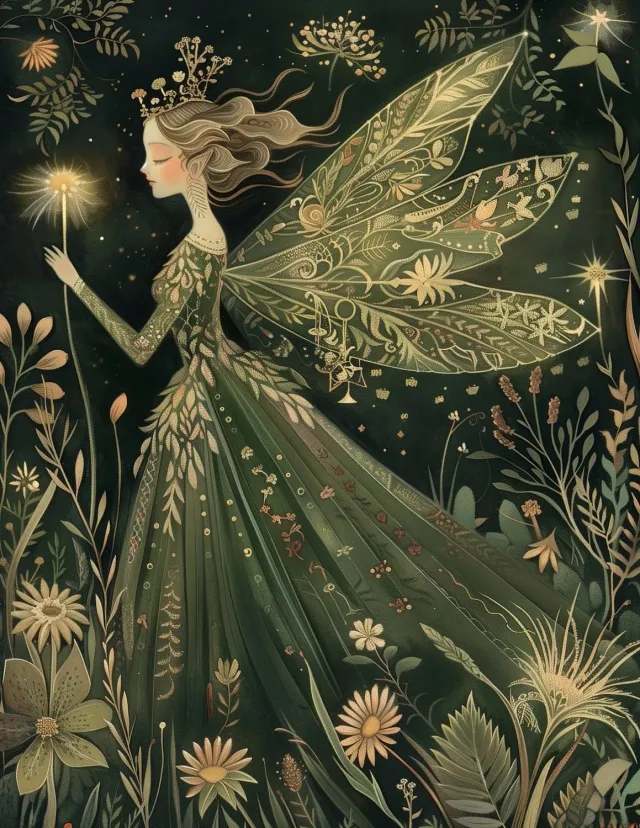 Ginger Fairy Stella wenskaart A6 luxe karton