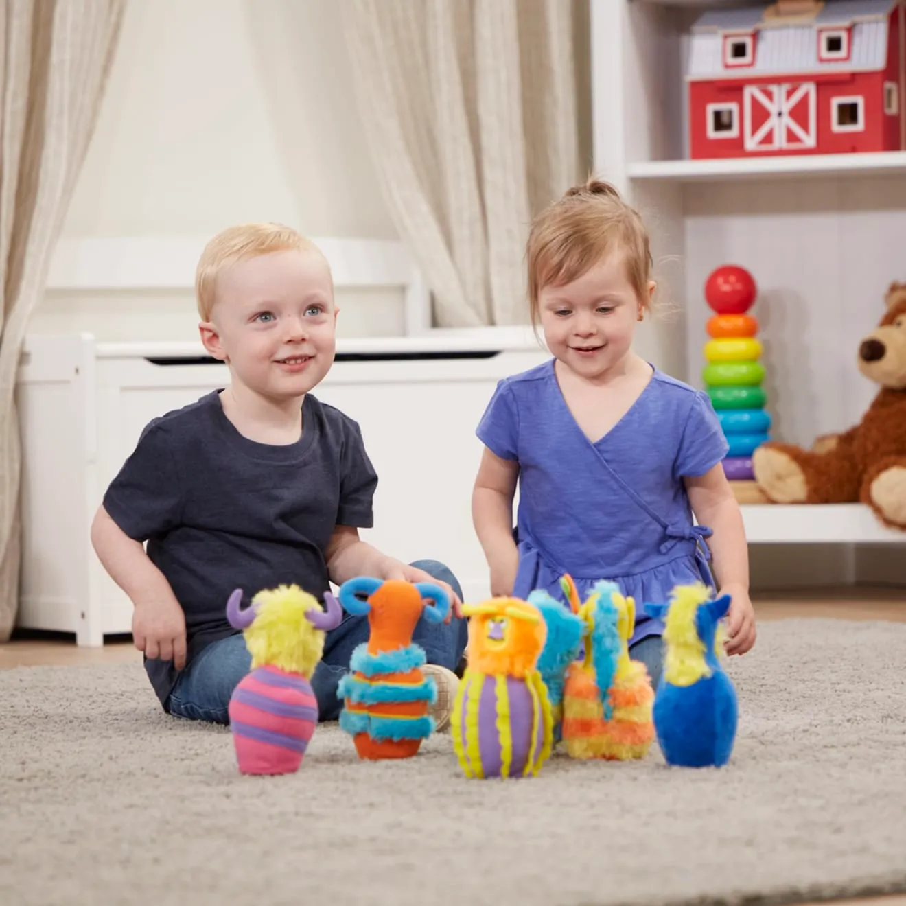 Melissa & Doug Monster Bowling kegelspel 6 knuffels