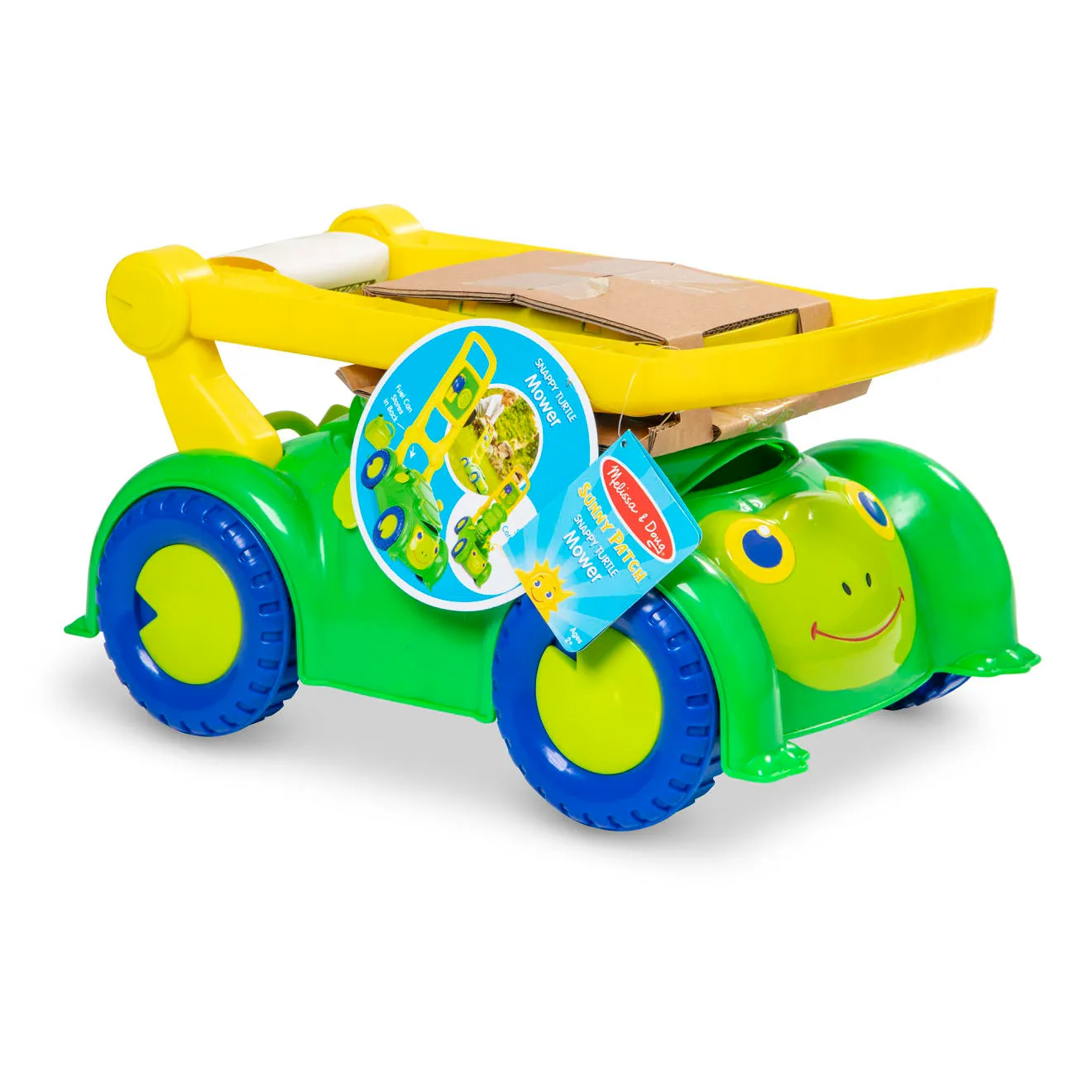 Melissa & Doug Snappy Turtle grasmaaier loopwagen schildpad