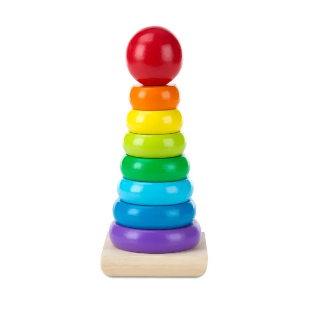 Melissa & Doug Rainbow Stacker stapeltoren hout 8-delig