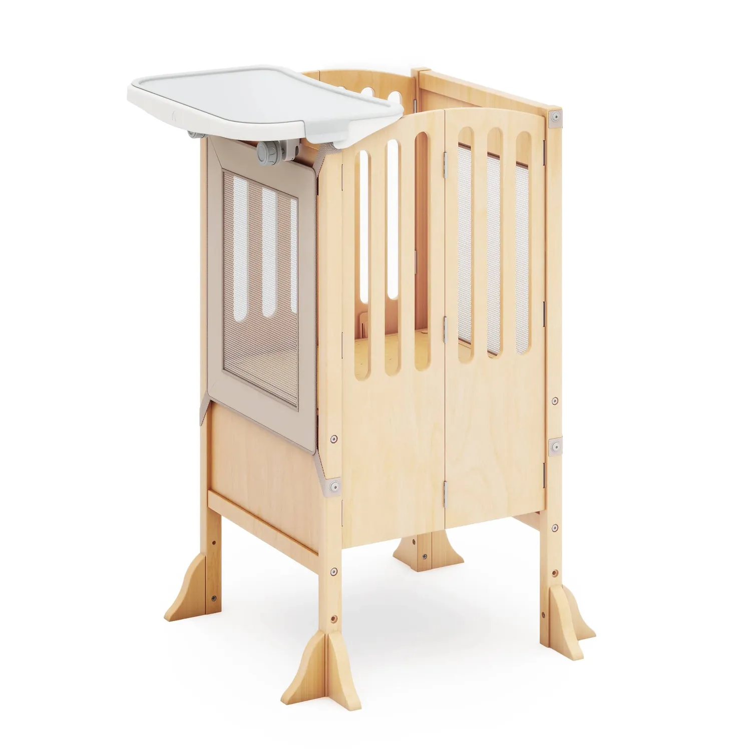 Guidecraft Contemporary Kitchen Helper leertoren wit met blad