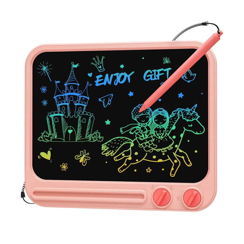 KOKODI TV tekentablet 10 inch roze met kleurenscherm
