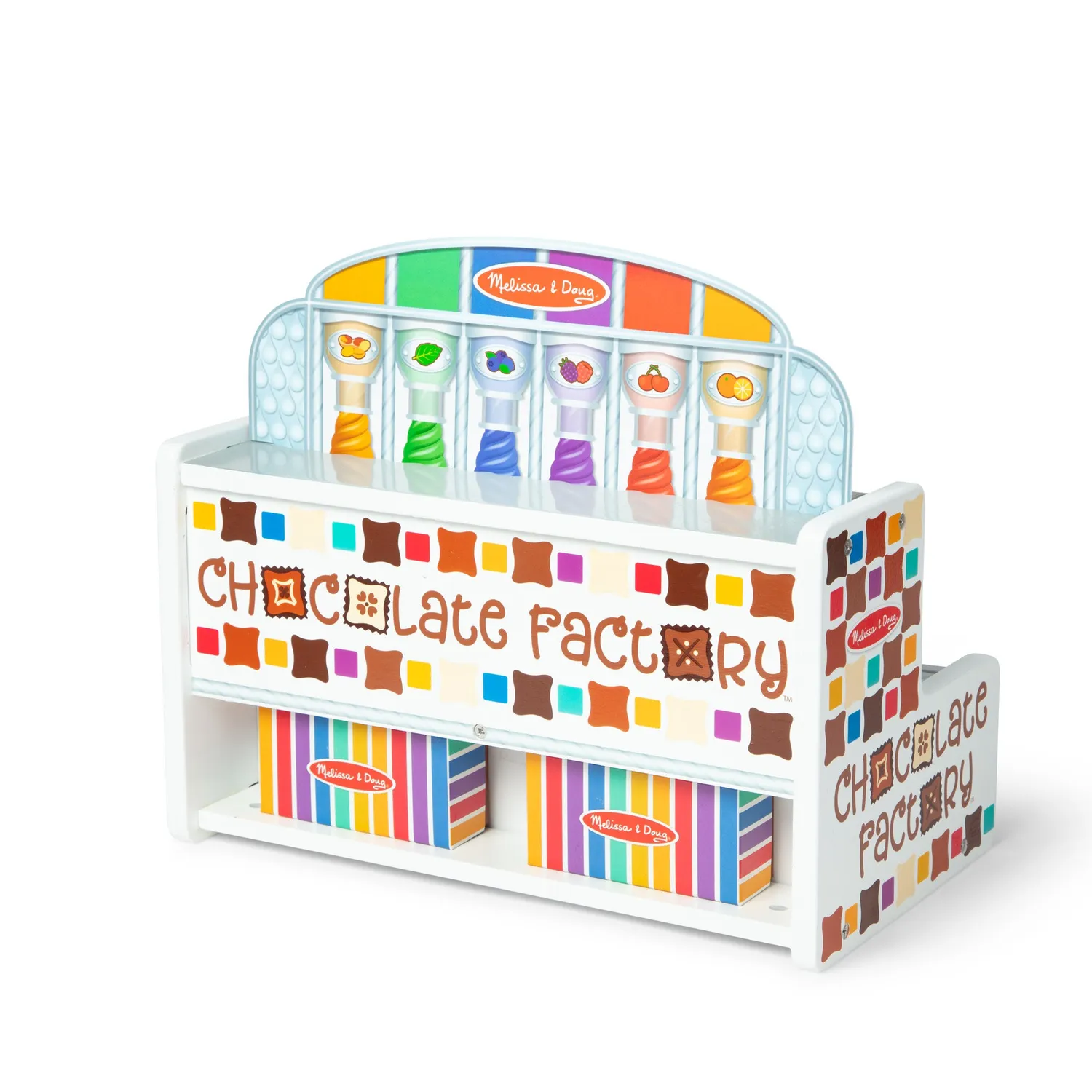 Melissa & Doug Wooden Chocolate Factory speelset chocolaatjes hout