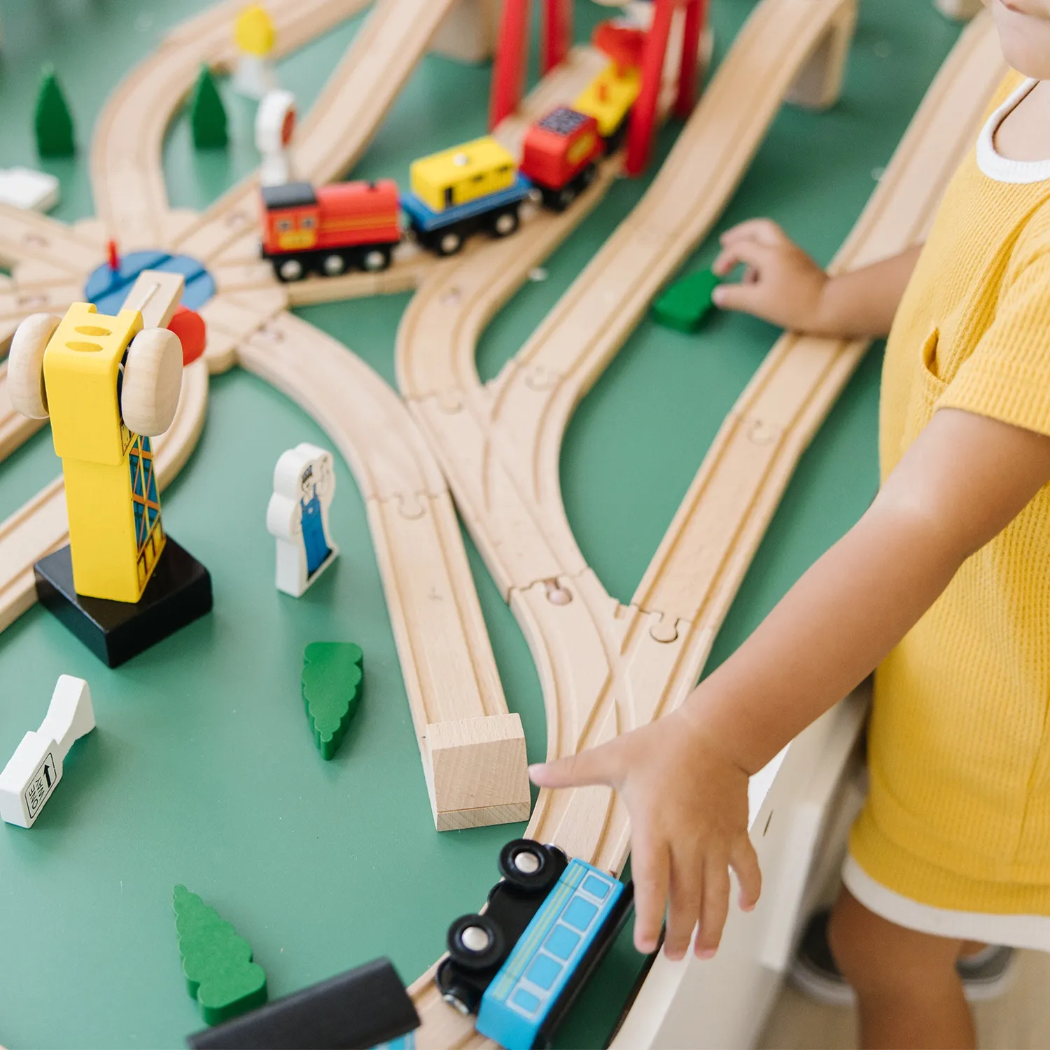 Melissa & Doug Wooden Railway Set houten treinbaan deluxe