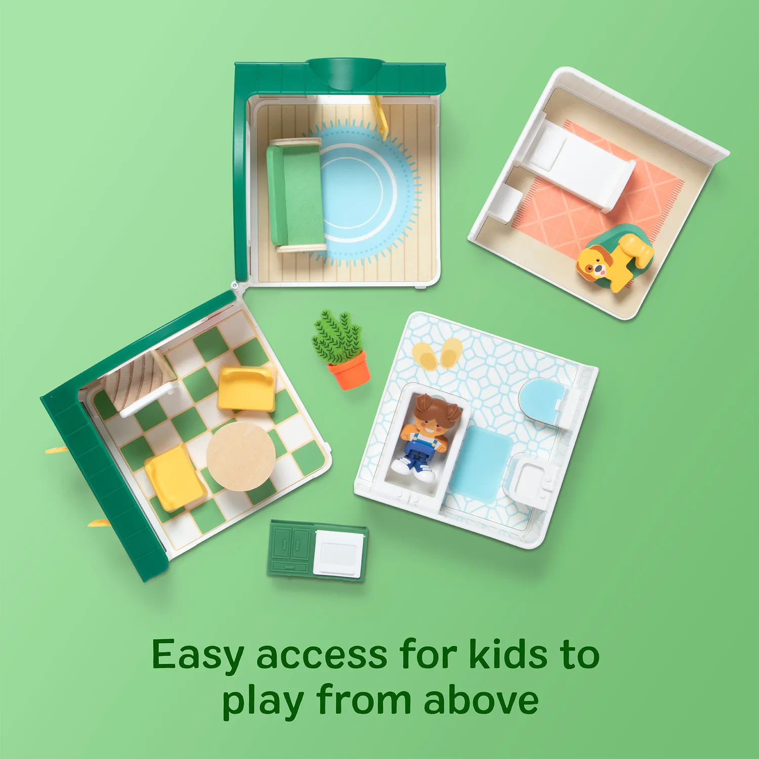 Melissa & Doug Cheery Lane poppenhuis met figuren