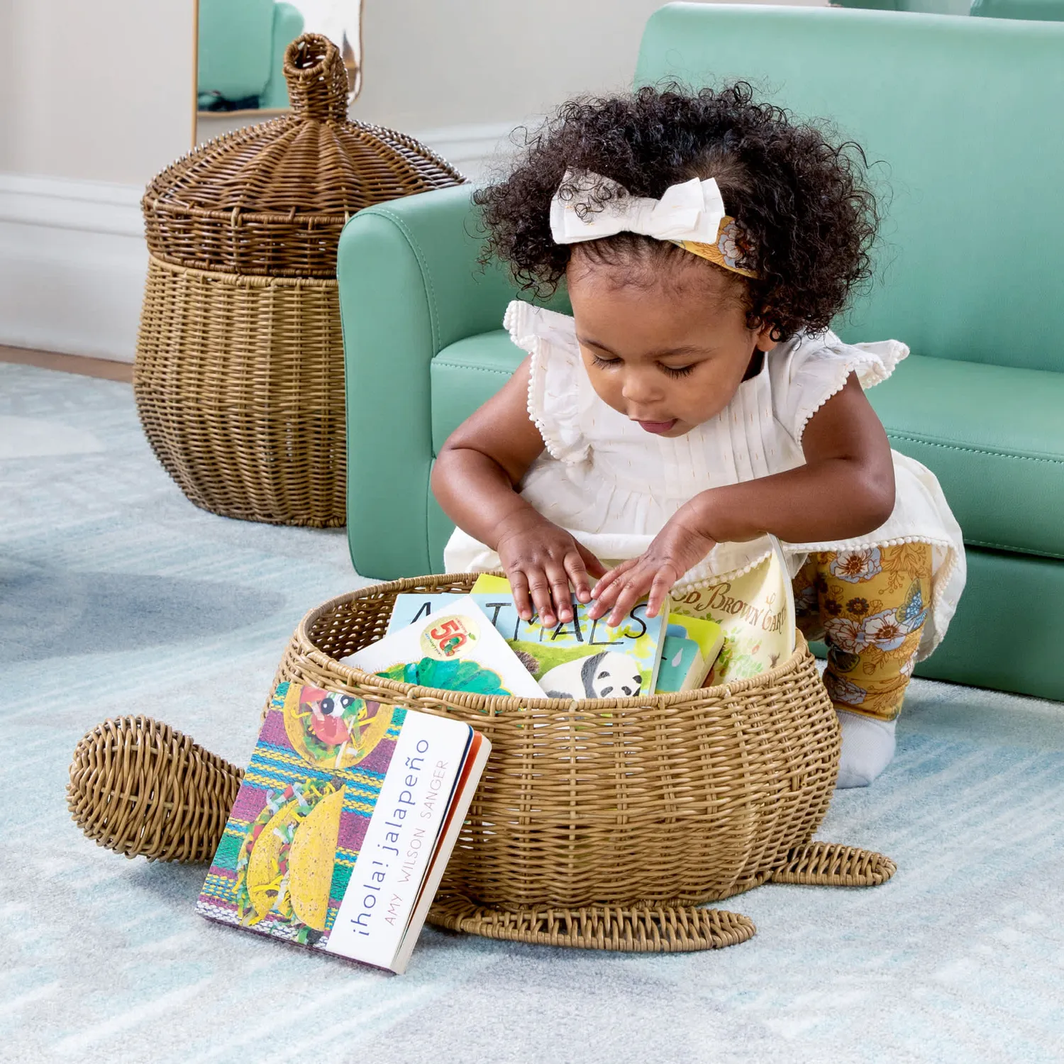 Guidecraft Turtle Washable Wicker vloermand schildpad
