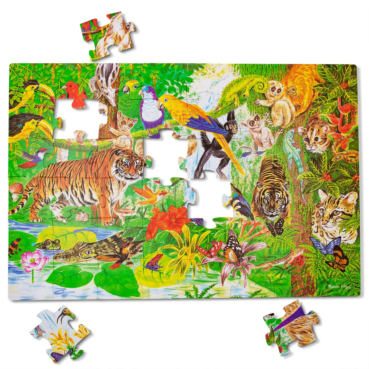 Melissa & Doug Rainforest Floor vloerpuzzel 48 stukjes regenwoud