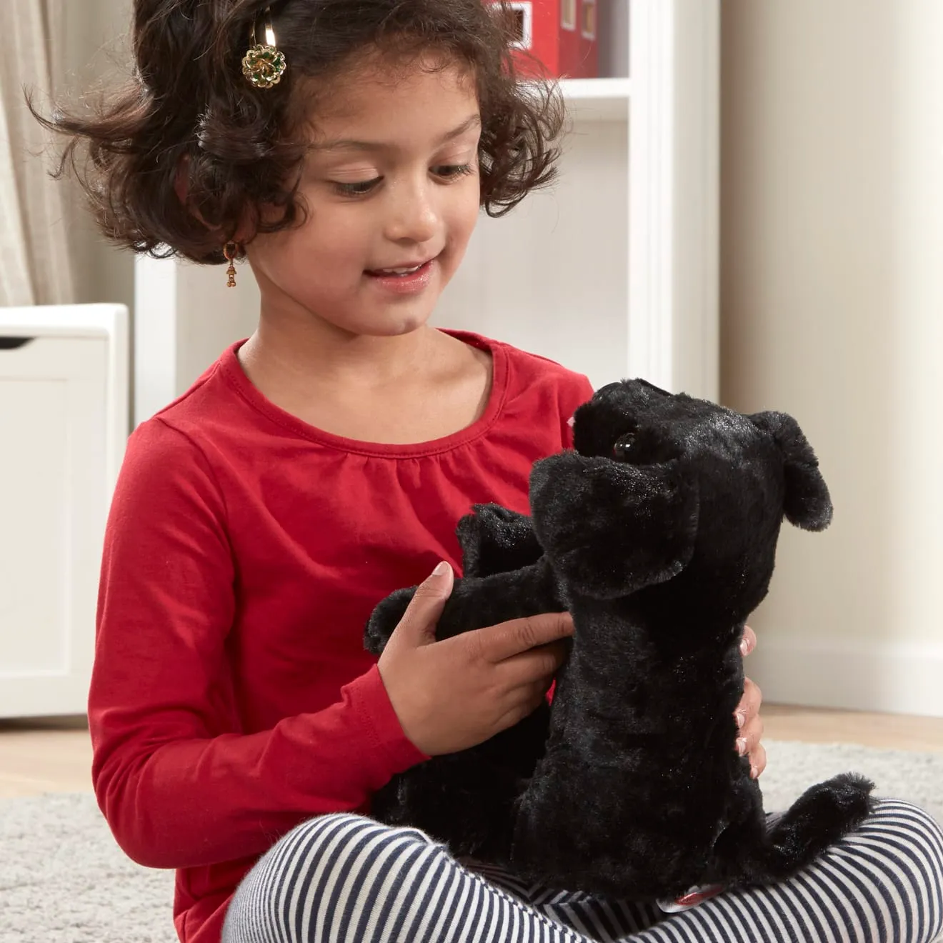 Melissa & Doug Benson Black Lab knuffel puppy 25 cm
