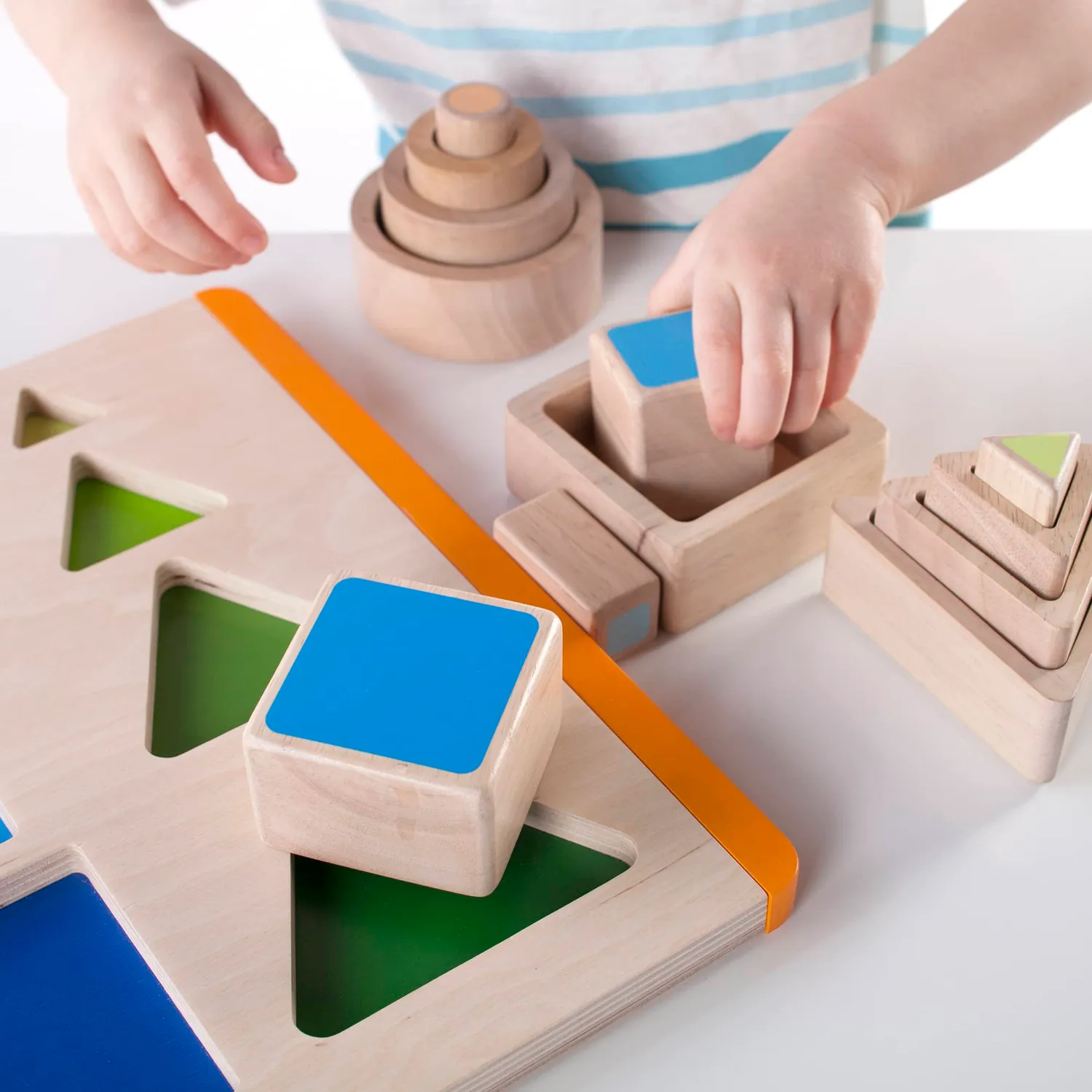 Guidecraft Nest and Stack Shapes vormenpuzzel hout 2+
