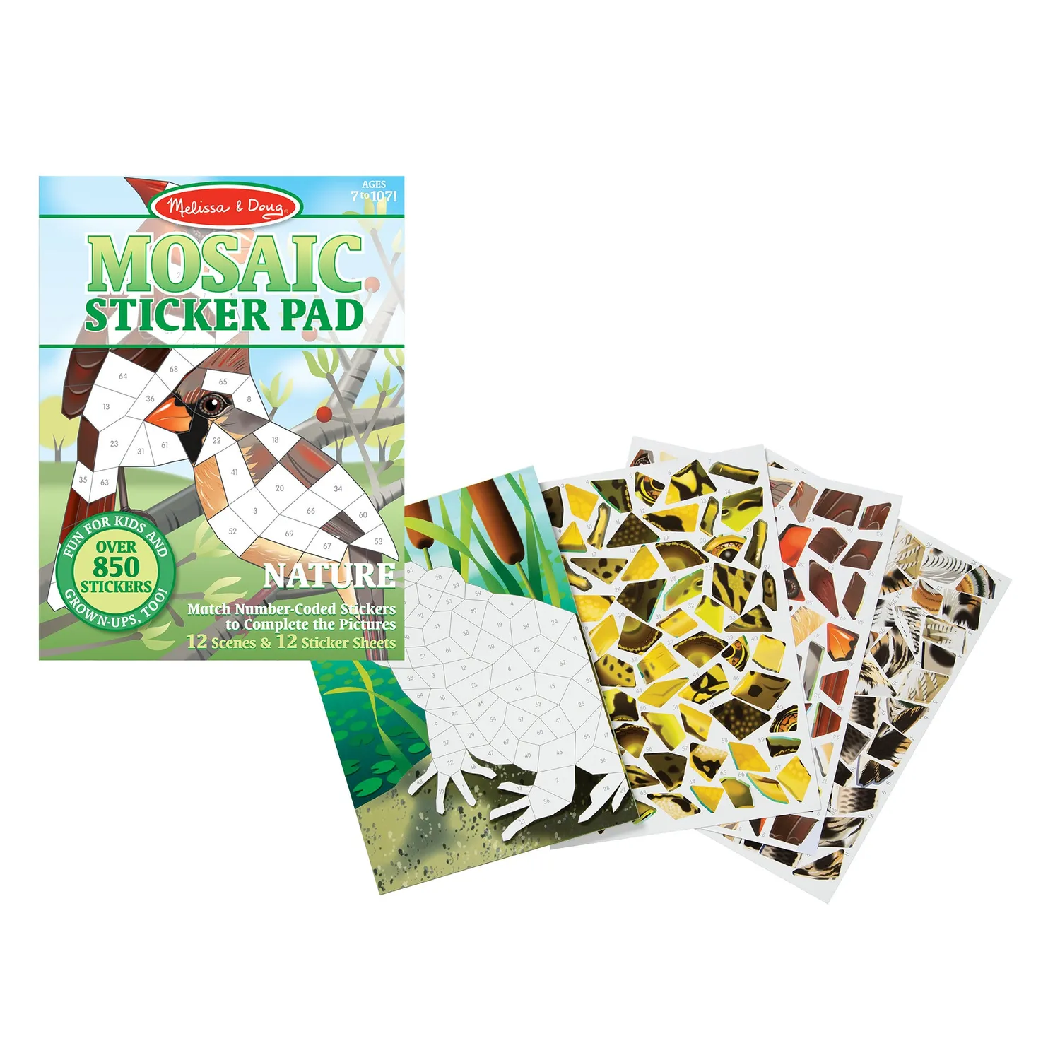 Melissa & Doug Mosaic Sticker Pad mozaiekboek natuur 850+ st