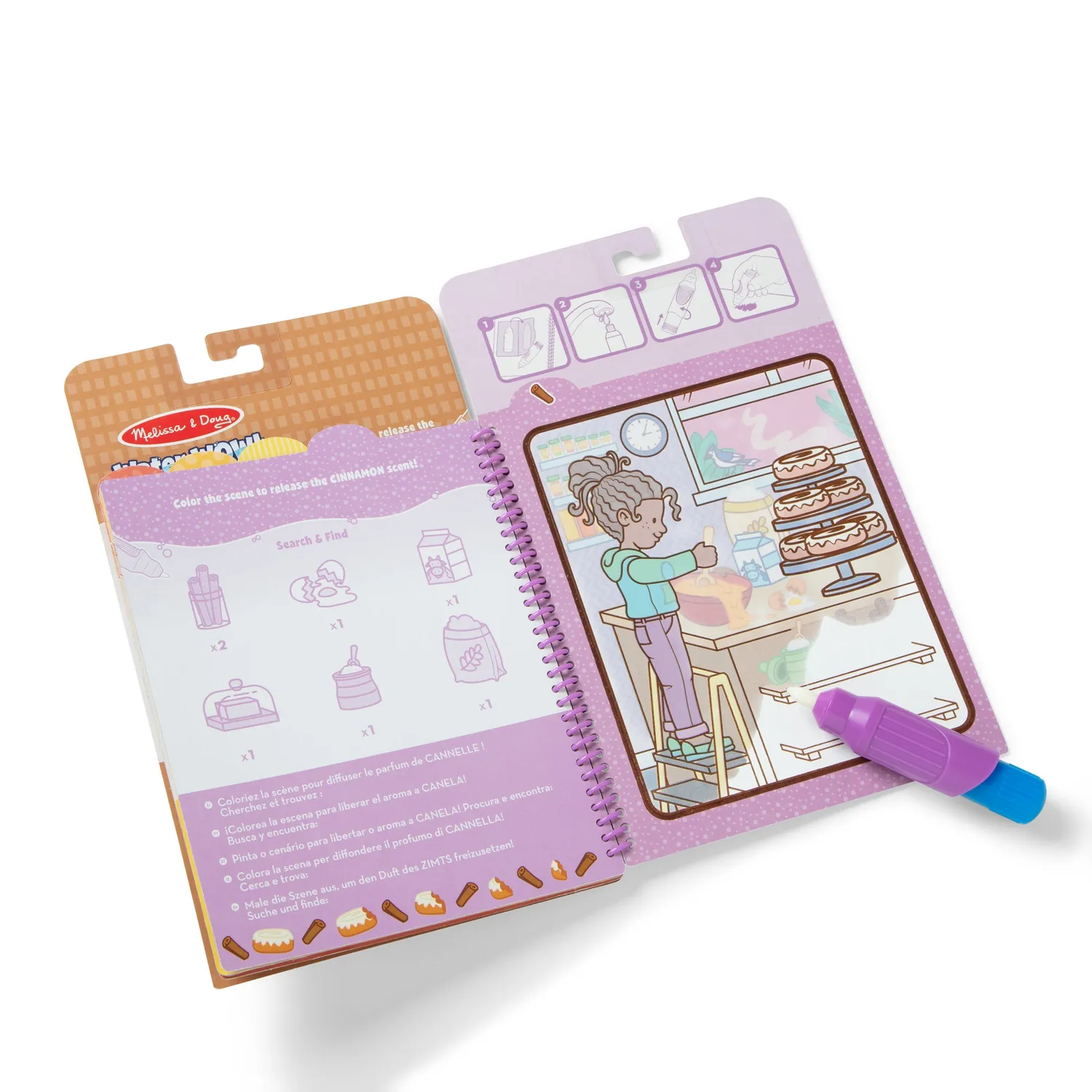 Melissa & Doug Water Wow Treats kleurboek met geur 5 pagina's