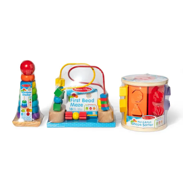 Melissa & Doug First Skills houten speelgoedset 0-2 jaar