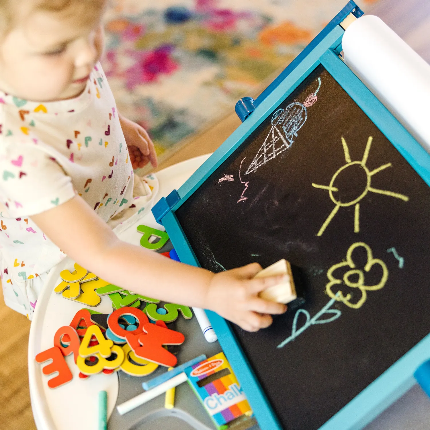 Melissa & Doug Double-Sided tafelezel magnetisch inklapbaar
