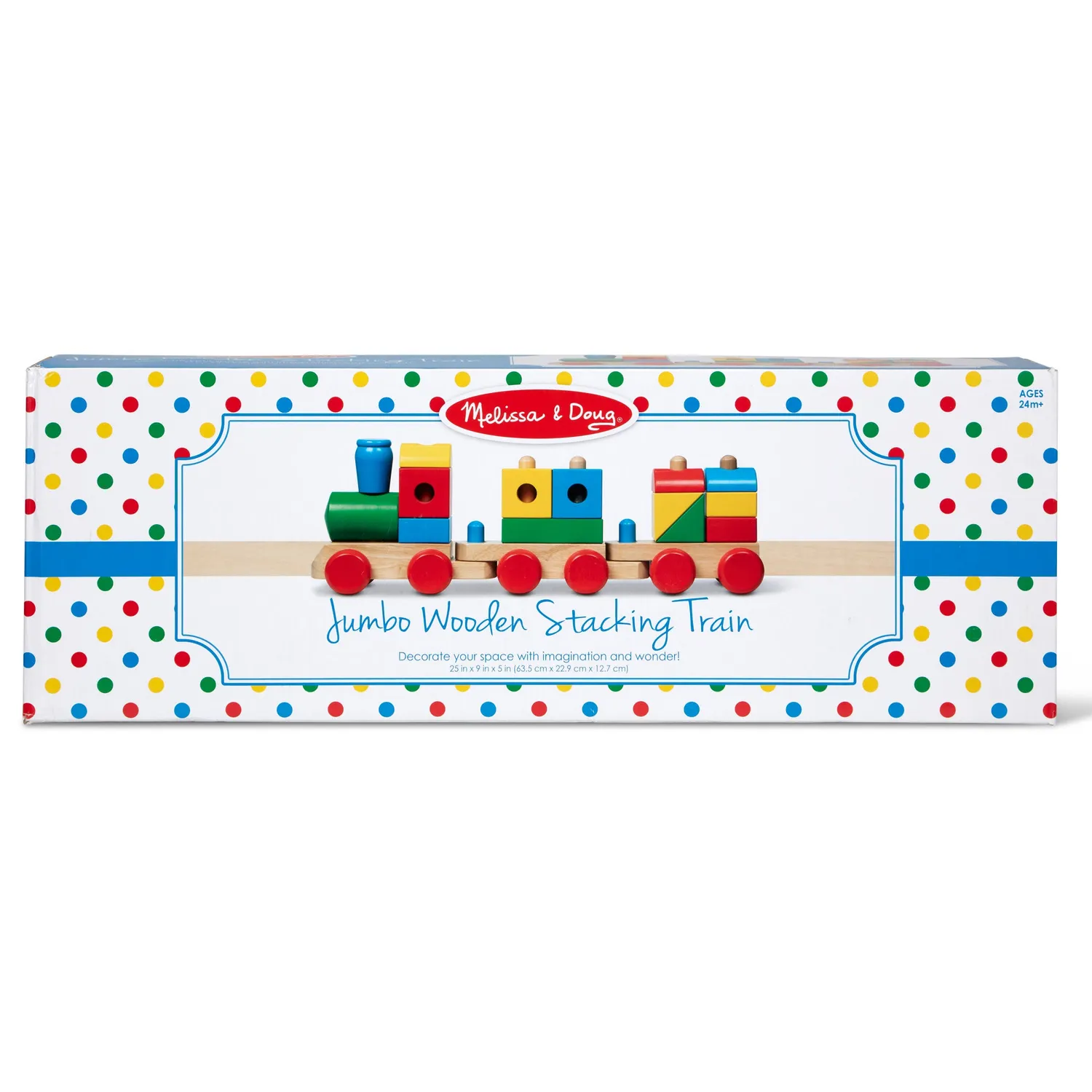 Melissa & Doug Jumbo Stacking Train houten trein classic 14-delig