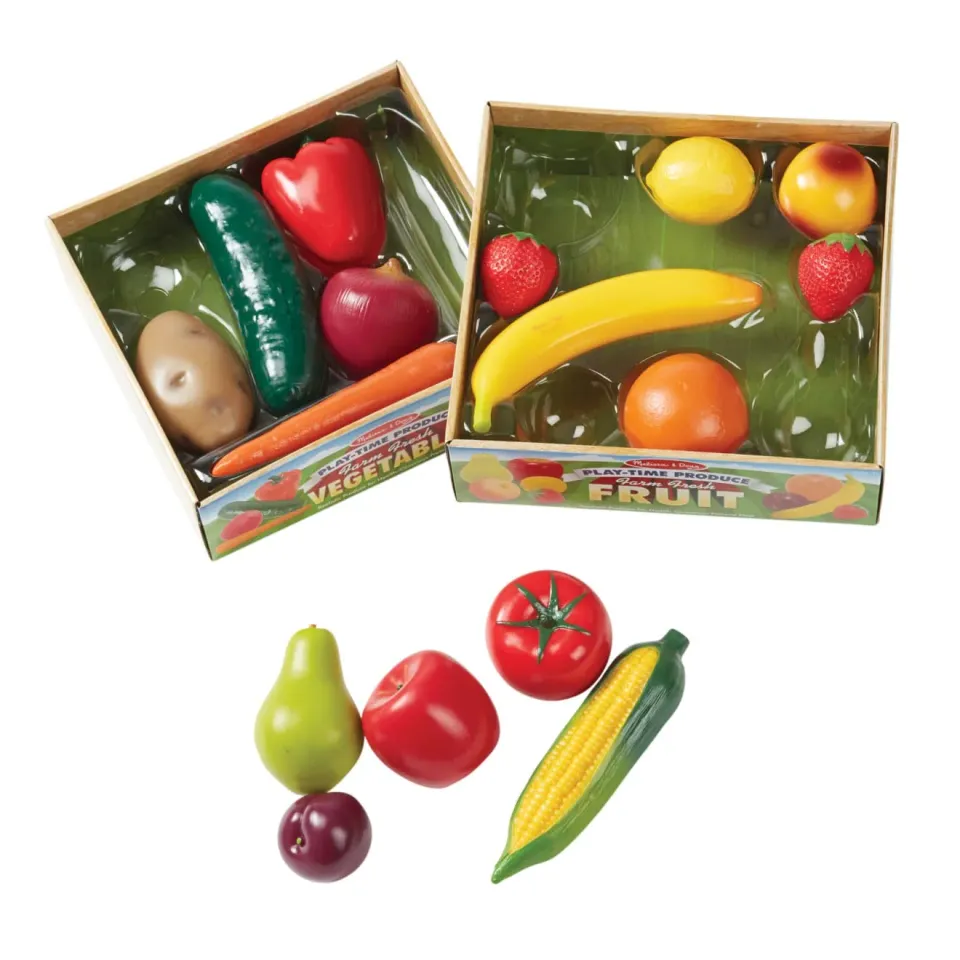 Melissa & Doug Fruit & Veggies speelgoedeten set 16-delig
