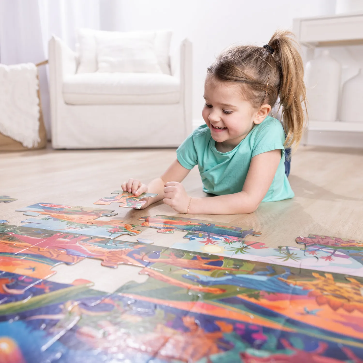 Melissa & Doug Dinosaur vloerpuzzel 48 stukjes 91x61 cm