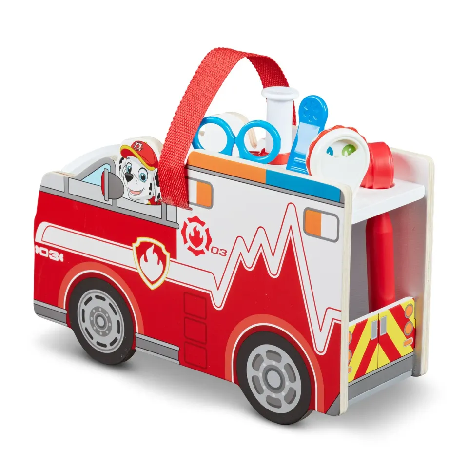 Melissa & Doug PAW Patrol Marshall's Wooden Rescue Caddy doktersset 14-delig