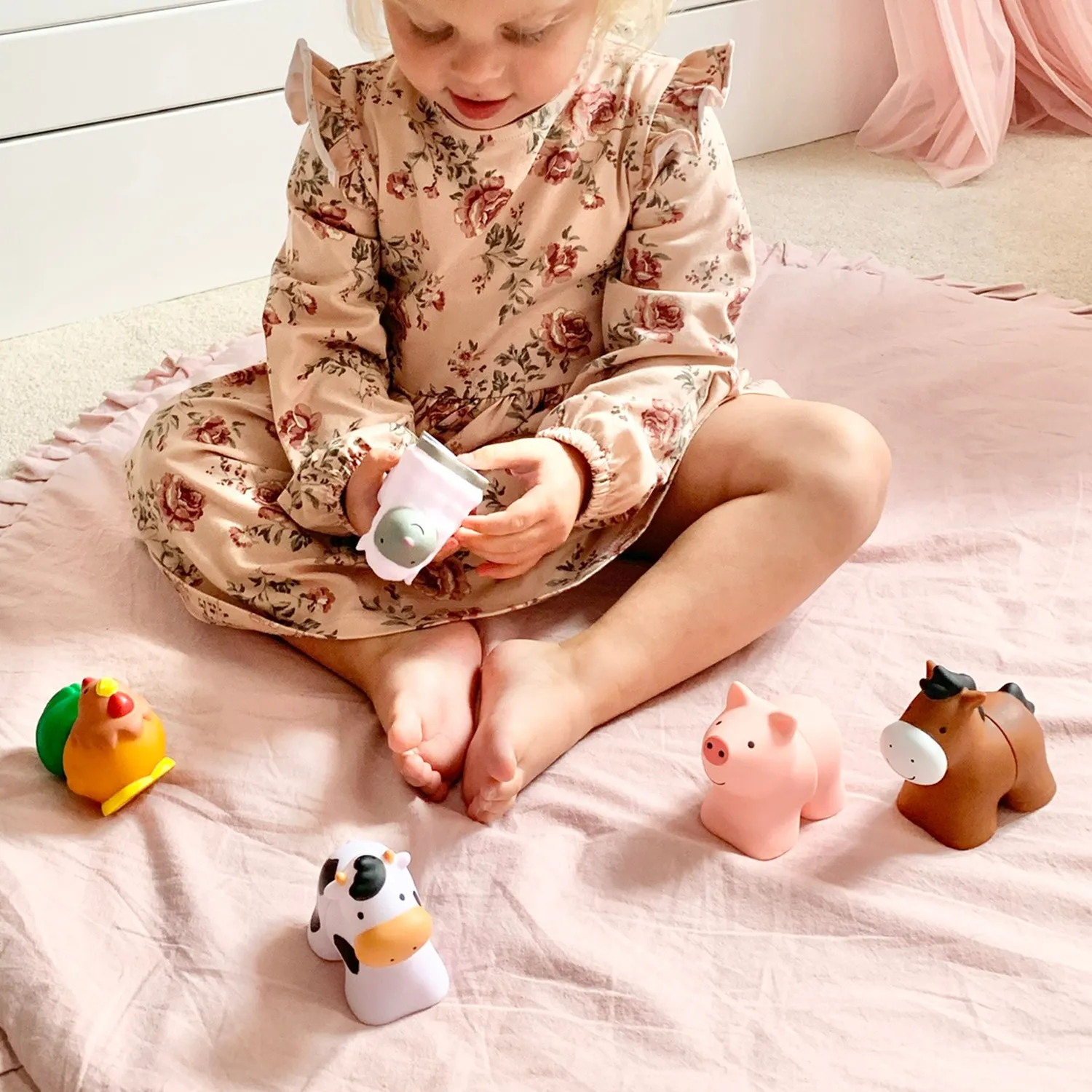 Melissa & Doug Pop Blocks Farm Animals speelset 10-delig