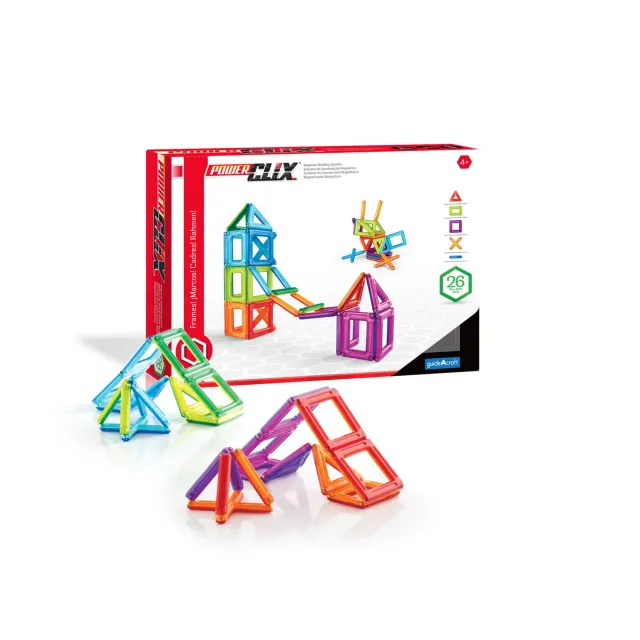 Guidecraft PowerClix Frames magnetische bouwset 26 stuks kleur