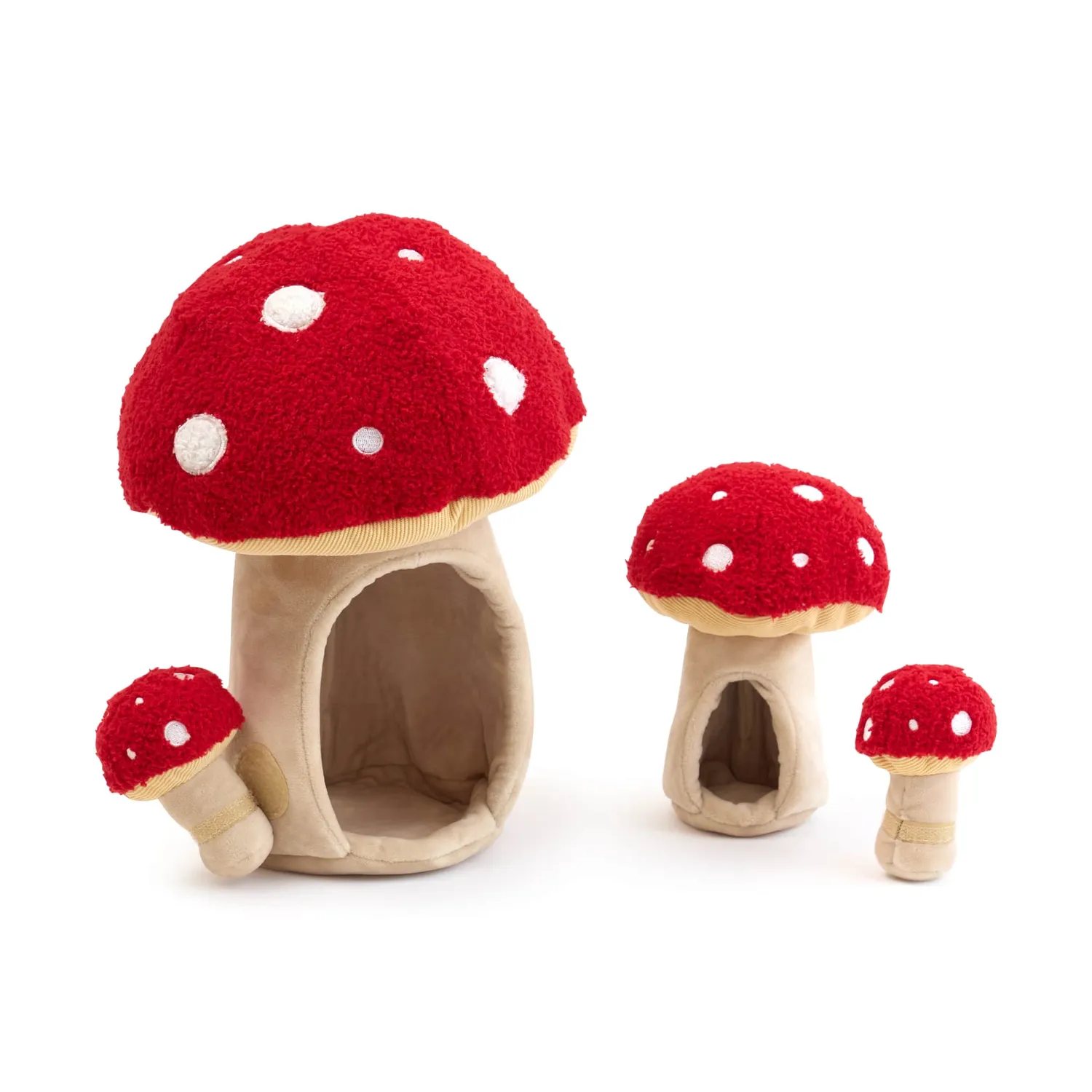 Guidecraft Plush Mushrooms knuffels set van 4
