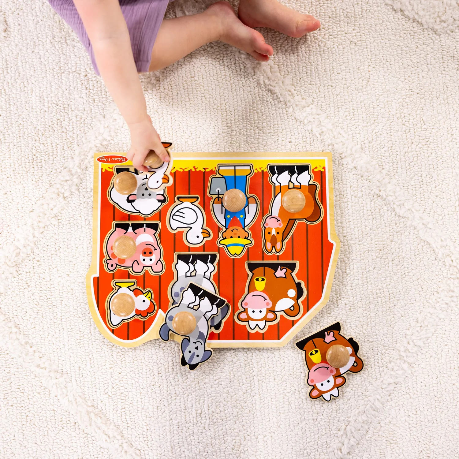 Melissa & Doug Farm Friends Jumbo puzzel 8 stukjes hout
