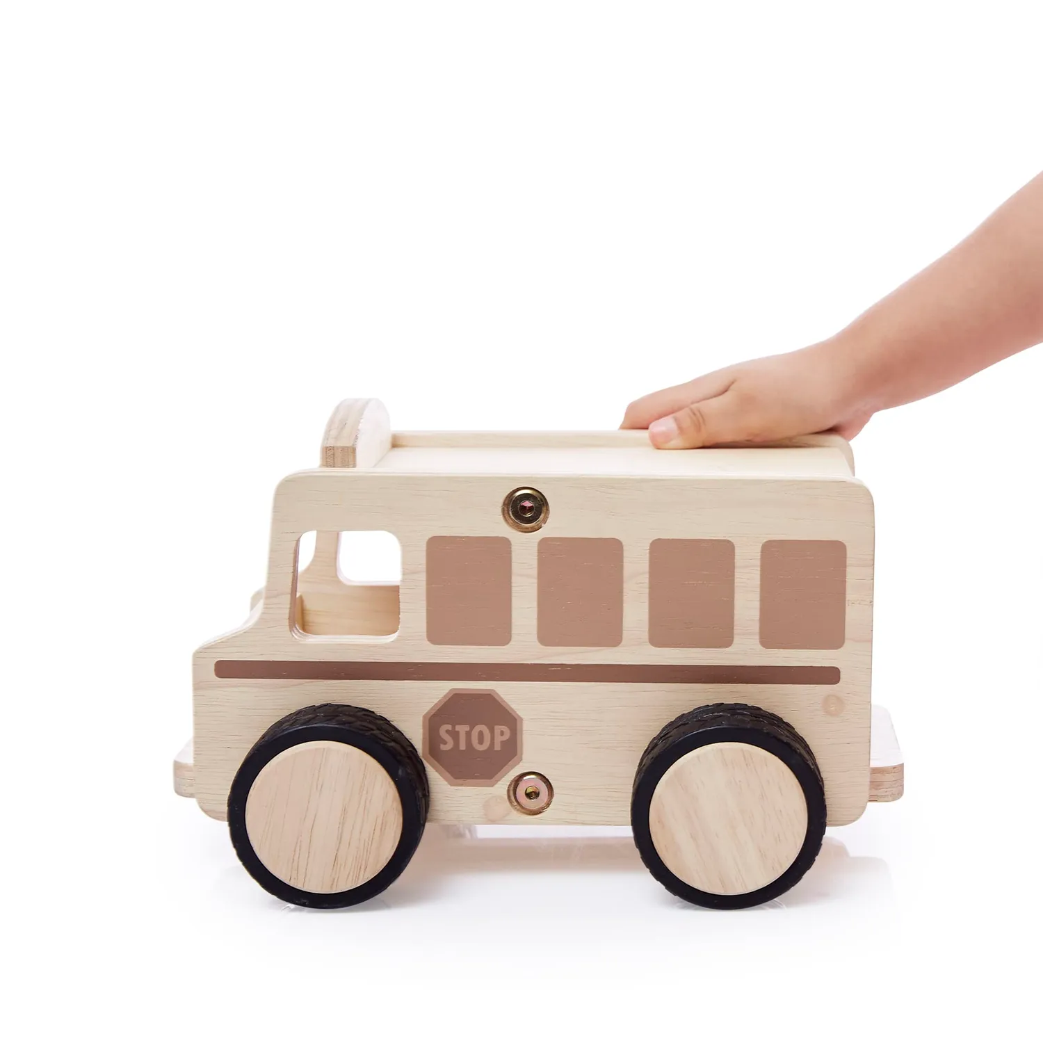 Guidecraft Wooden School Bus houten schoolbus groot