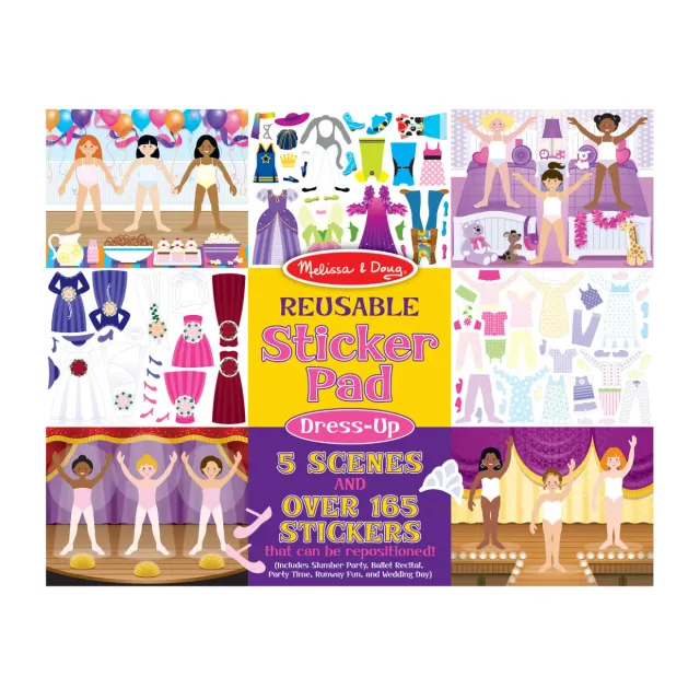 Melissa & Doug Dress-Up herbruikbaar stickerboek 165+ stuks