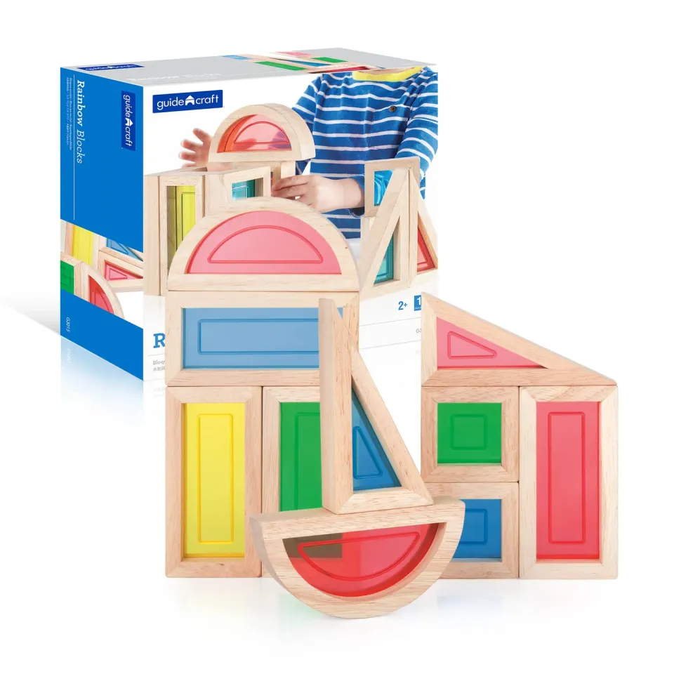 Guidecraft Rainbow Blocks bouwblokken 10 stuks kleur