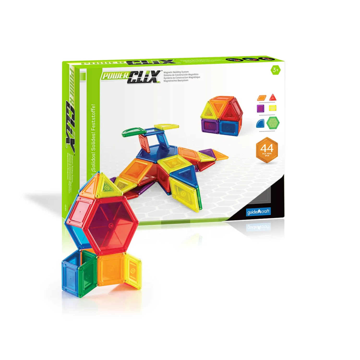 Guidecraft PowerClix Solids magnetisch bouwspeelgoed