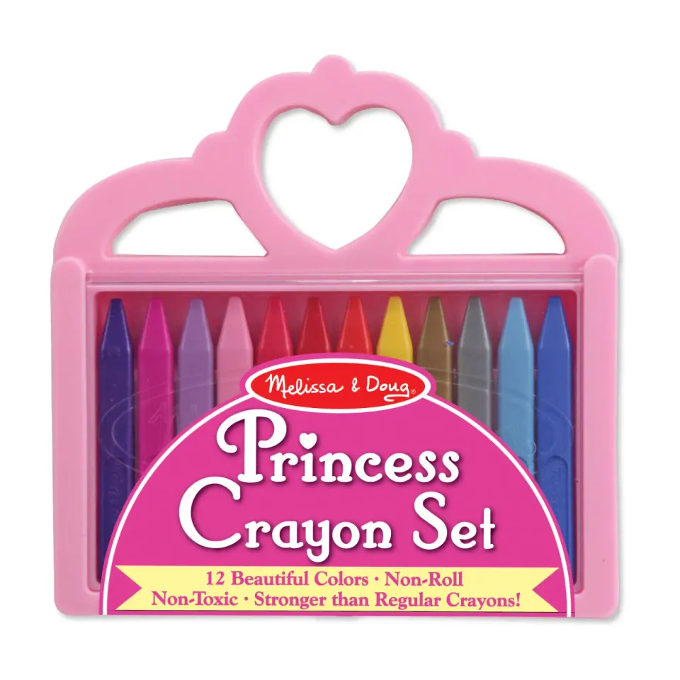 Melissa & Doug Princess kleurset 12 krijtjes in etui