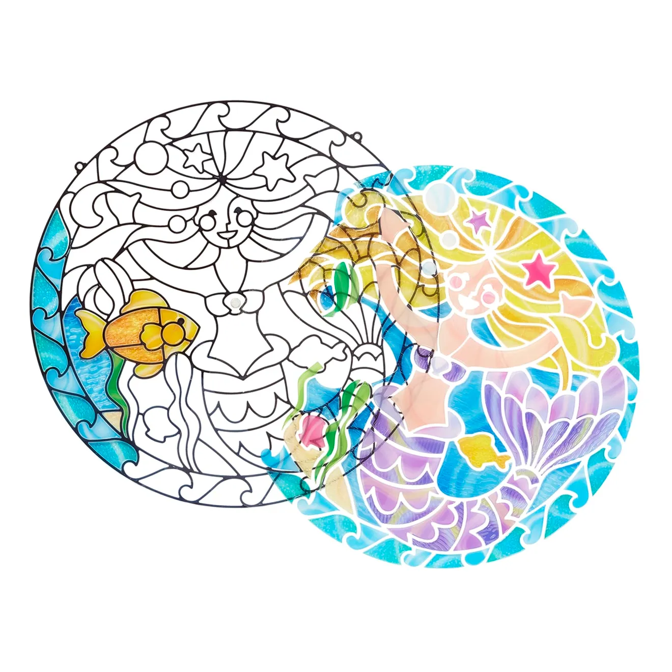 Melissa & Doug Stained Glass Mermaid raamhanger 3-5 jaar