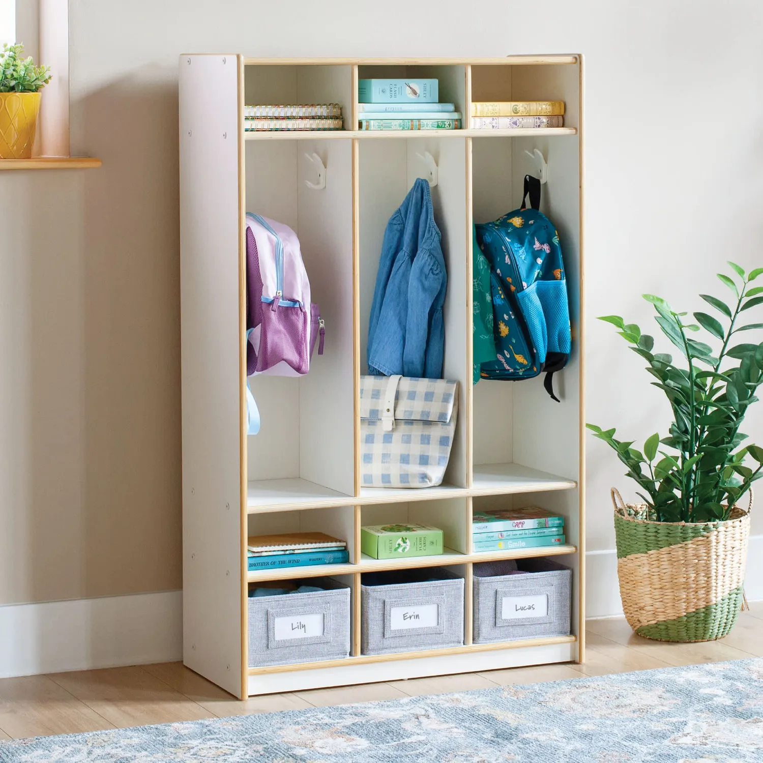 Guidecraft EdQ 3-Section Locker kluisjeskast naturel hout
