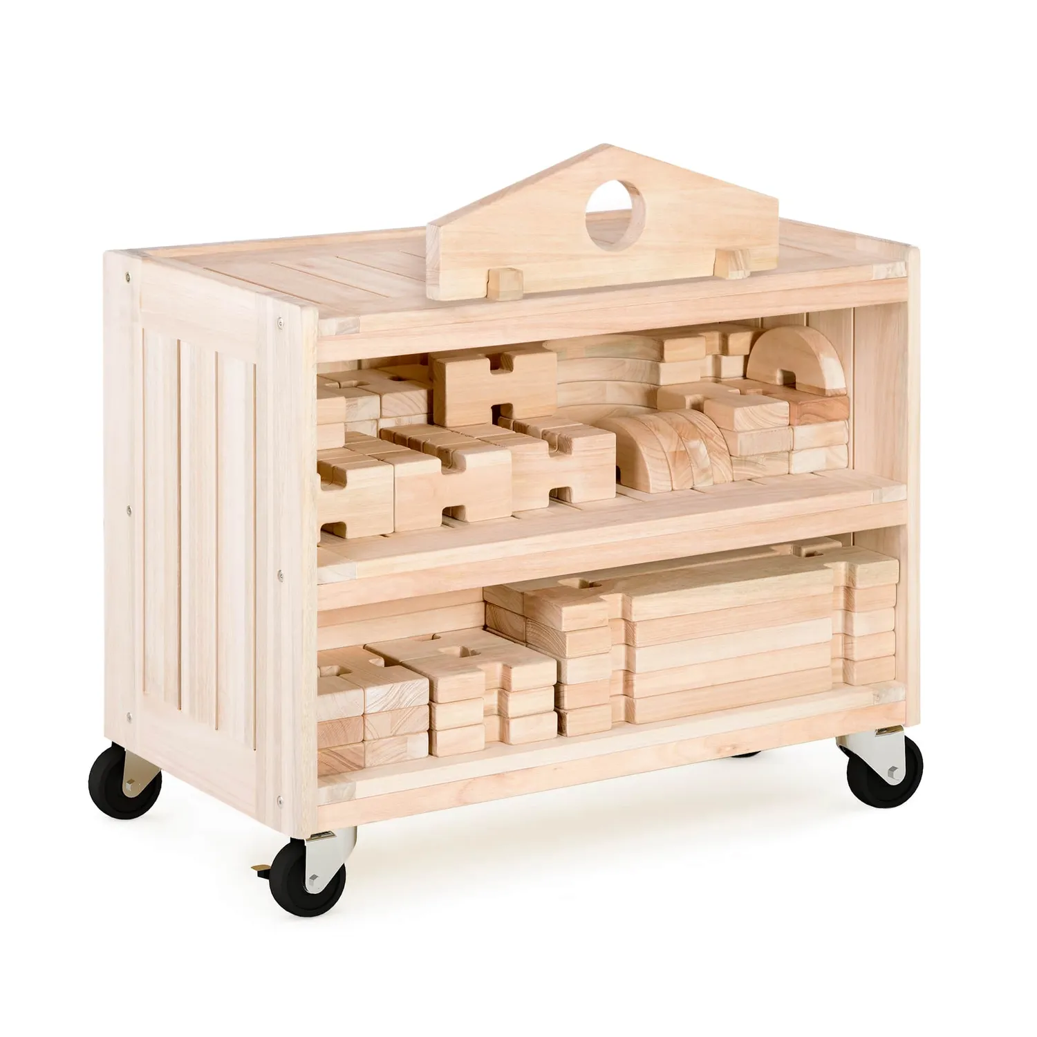 Guidecraft Notch Blocks Storage Cart opbergkar hout