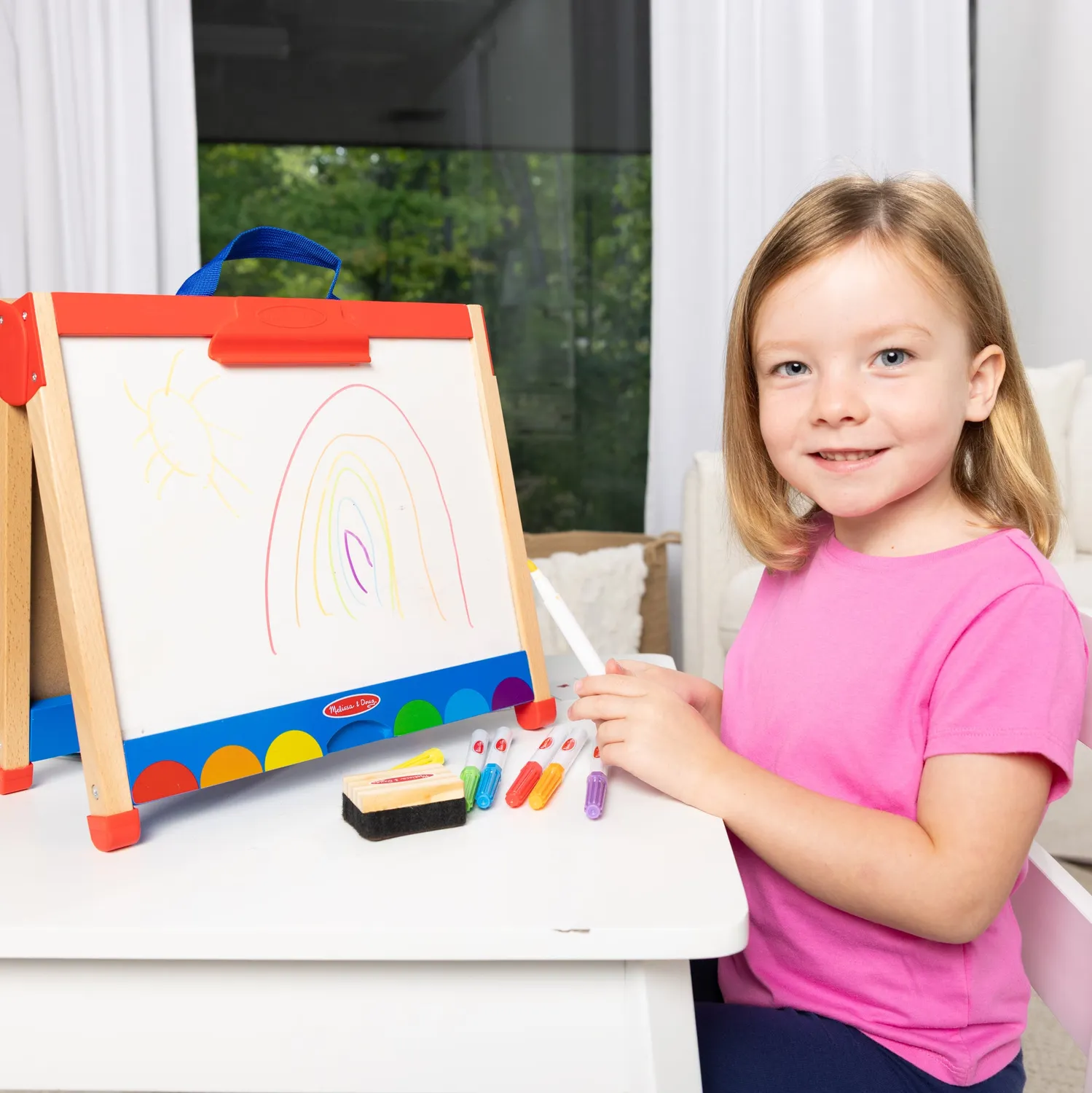 Melissa & Doug Take-Along schildersezel meeneem hout